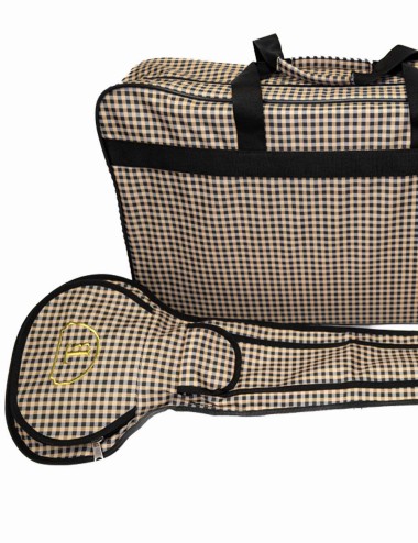 Pack esportón y fundón de lona cuadros