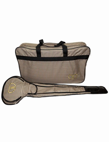 Pack esportón y fundón de lona cuadros