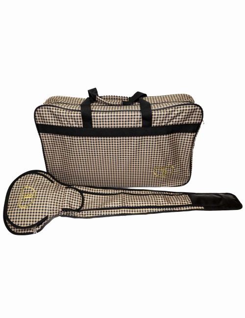 Pack esportón y fundón de lona cuadros