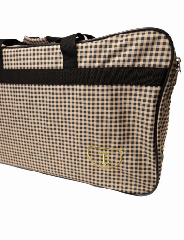 Esportón de lona cuadros