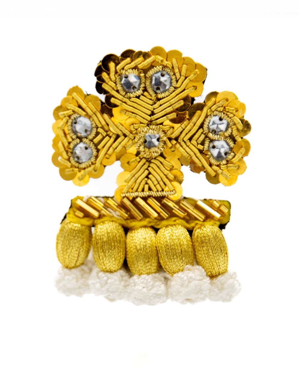 Broche Alamar Dorado-Blanco